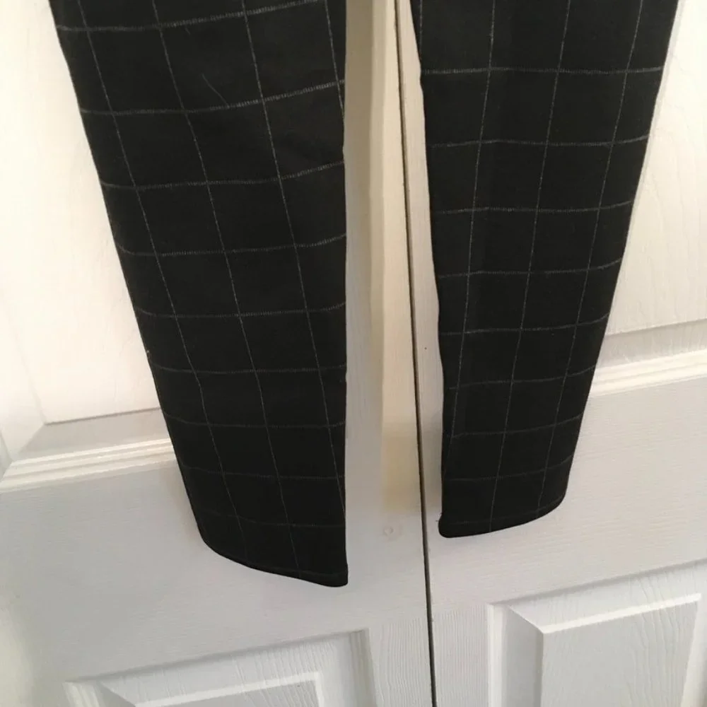 NWOT Ann Taylor LOFT Ponte Leggings Block Plaid - Picture 6 of 7